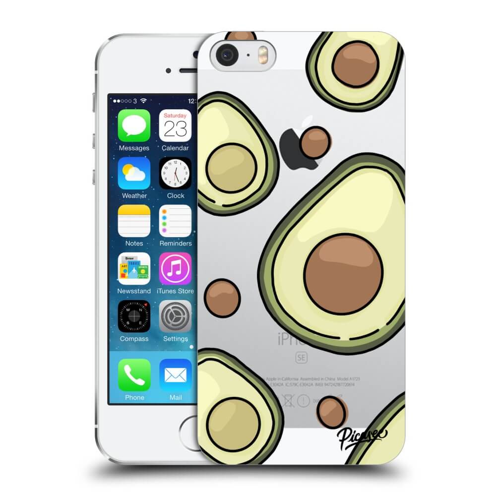 Apple IPhone 5/5S/SE Hülle - Transparentes Silikon - Avocado