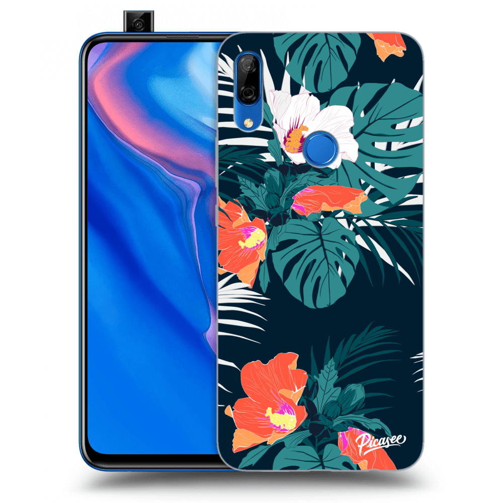 Huawei P Smart Z Hülle - Transparentes Silikon - Monstera Color