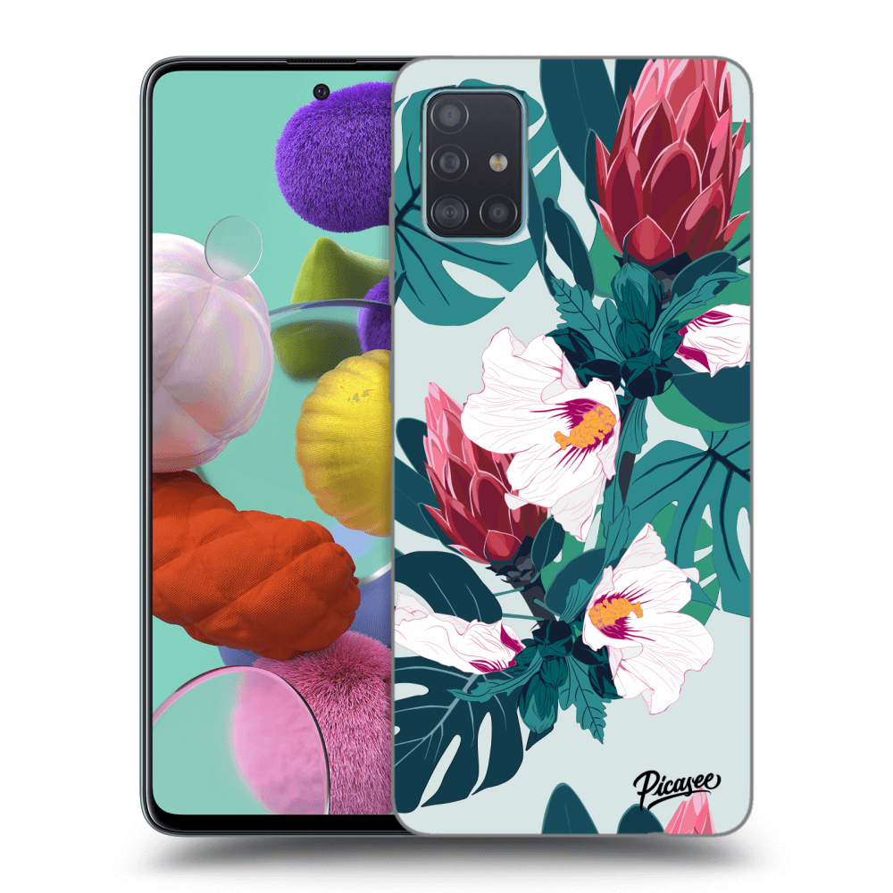 Samsung Galaxy A51 A515F Hülle - Transparentes Silikon - Rhododendron