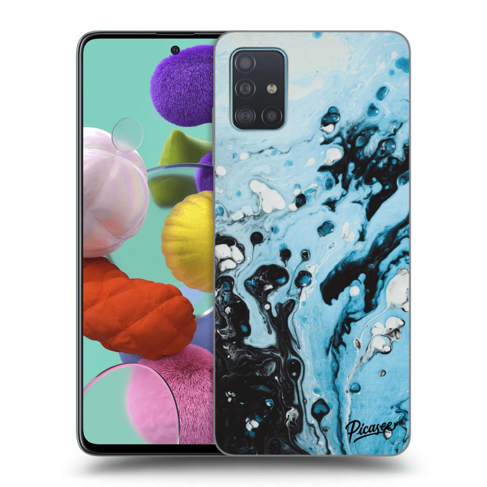 Samsung Galaxy A51 A515F Hülle - Transparentes Silikon - Organic Blue