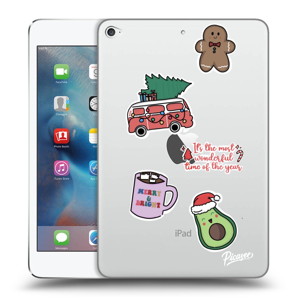 Transparente Silikonhülle Für Apple IPad Mini 4 - Christmas Stickers