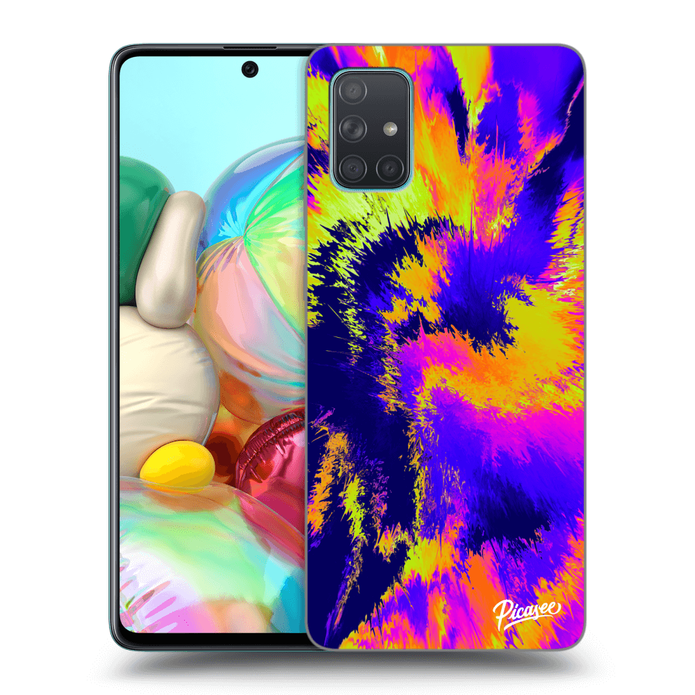 Samsung Galaxy A71 A715F Hülle - Transparentes Silikon - Burn