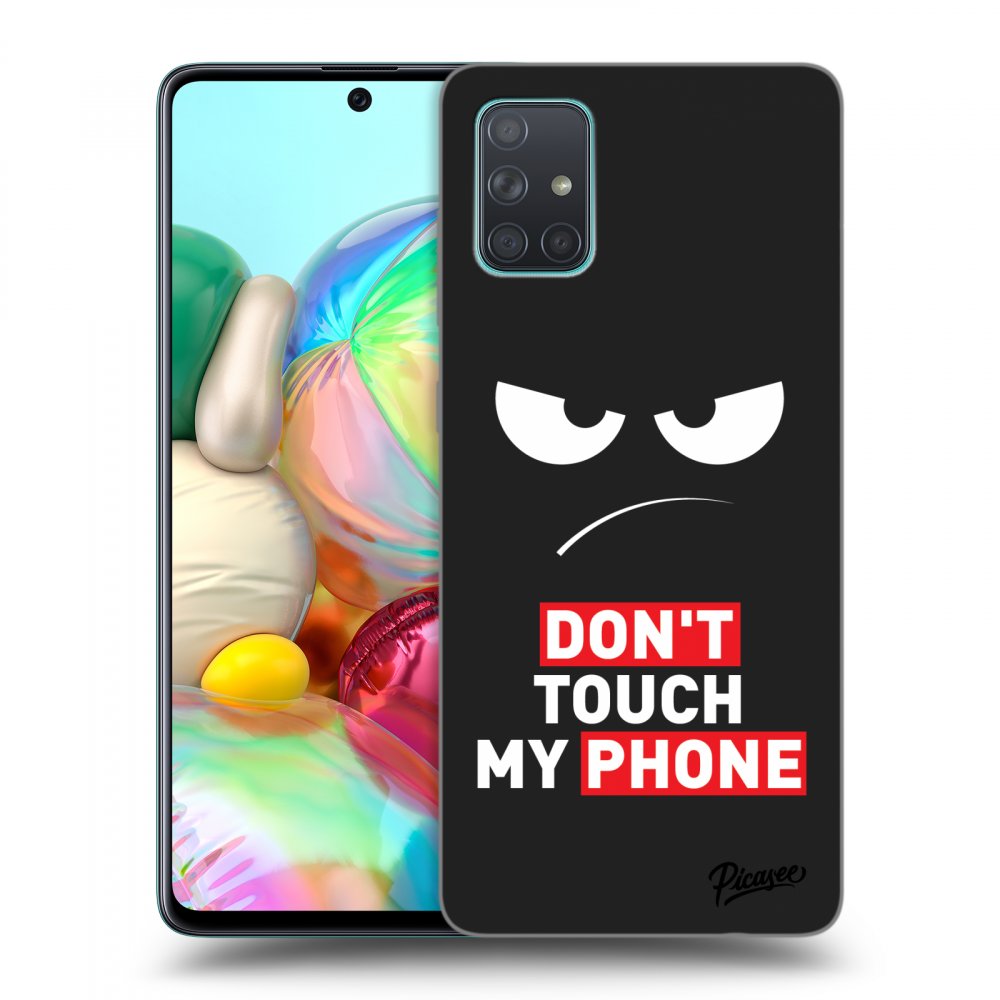 Samsung Galaxy A71 A715F Hülle - Schwarzes Silikon - Angry Eyes - Transparent