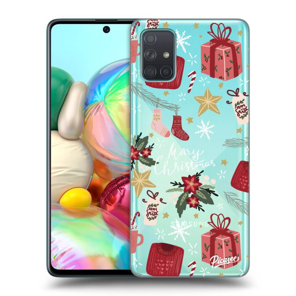 Samsung Galaxy A71 A715F Hülle - Transparentes Silikon - Christmas