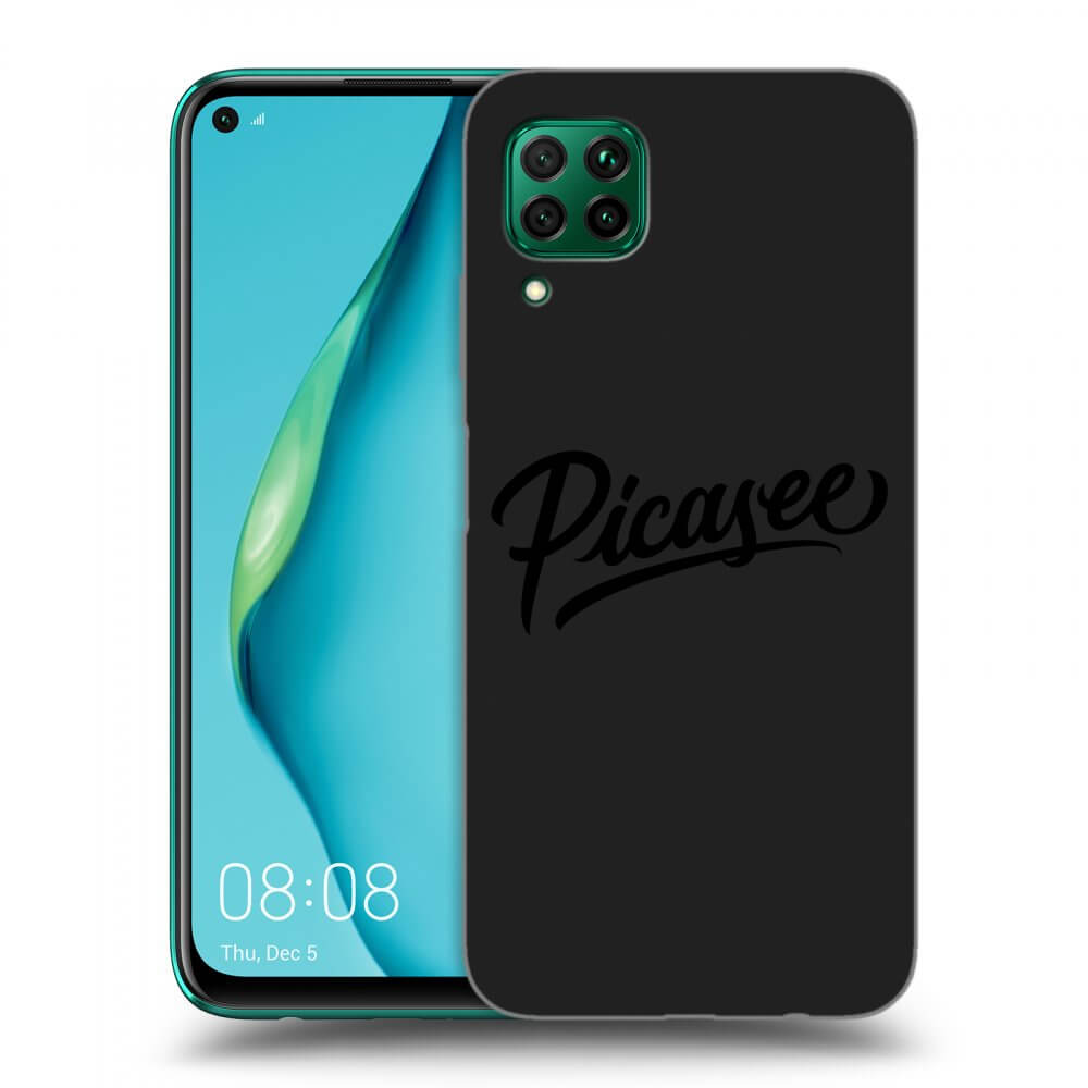 Huawei P40 Lite Hülle - Schwarzes Silikon - Picasee - Black