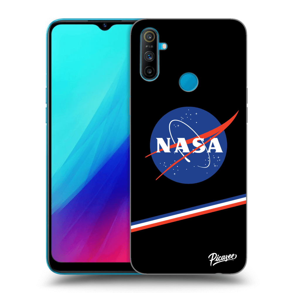 Realme C3 Hülle - Schwarzes Silikon - NASA Original