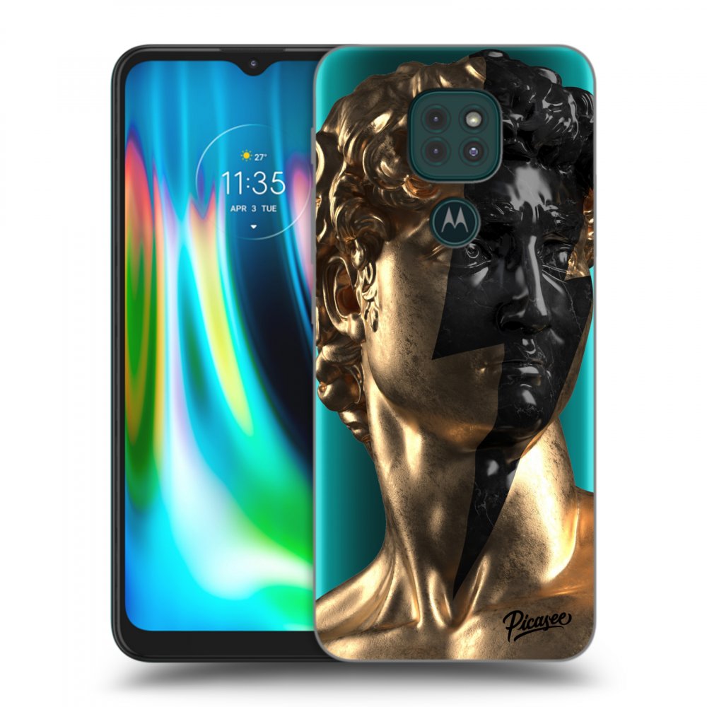 Motorola Moto G9 Play Hülle - Transparentes Silikon - Wildfire - Gold