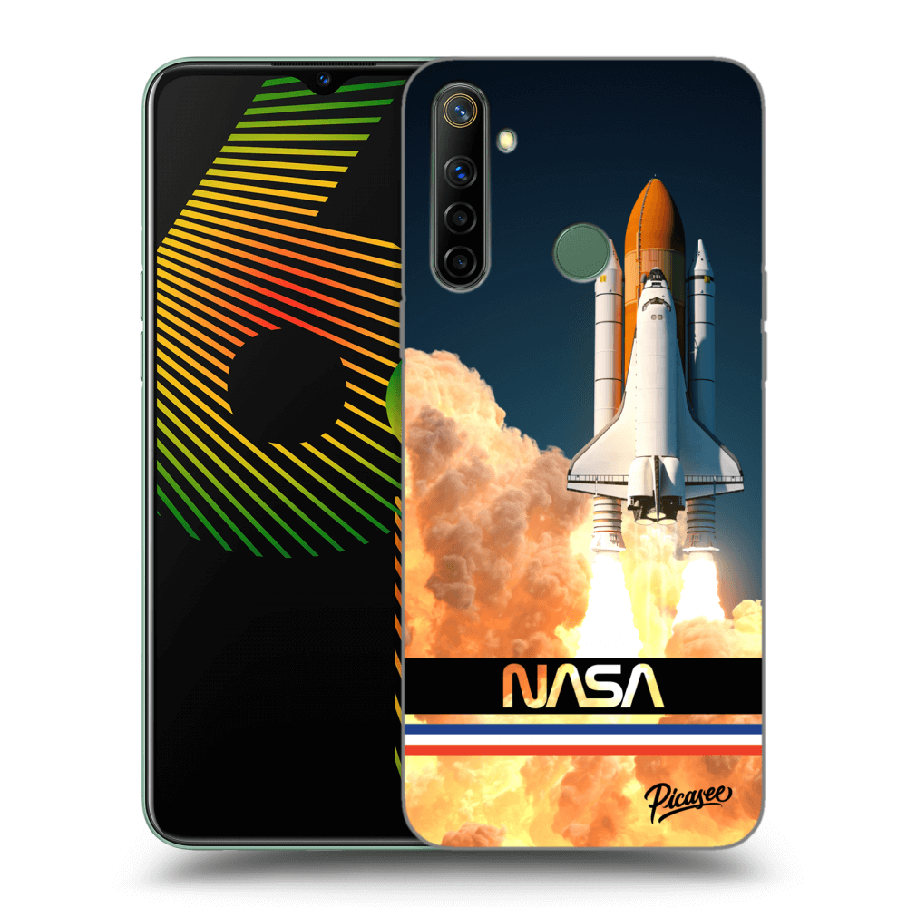 Realme 6i Hülle - Schwarzes Silikon - Space Shuttle