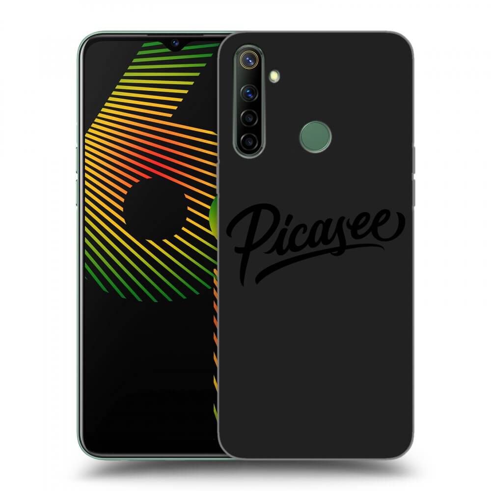 Realme 6i Hülle - Schwarzes Silikon - Picasee - Black