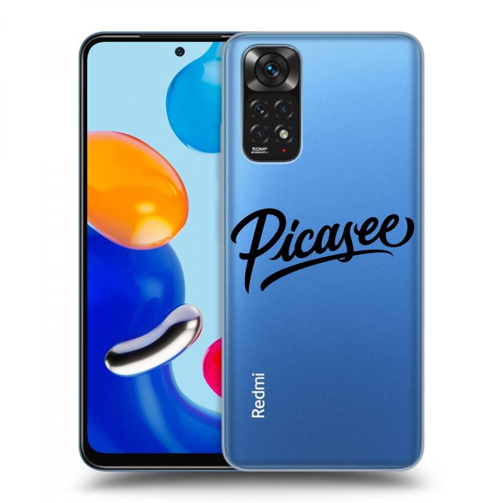 Xiaomi Redmi Note 11 Hülle - Transparentes Silikon - Picasee - Black