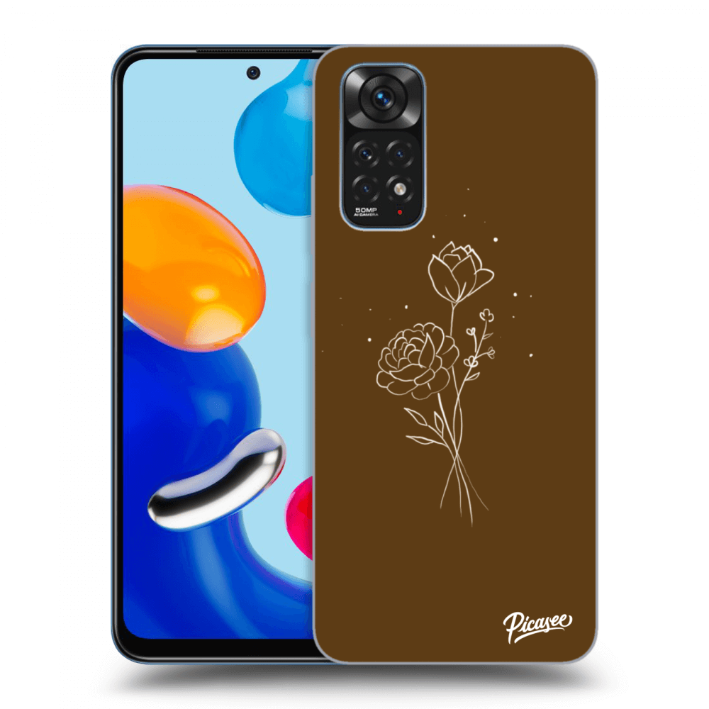 ULTIMATE CASE Für Xiaomi Redmi Note 11S 4G - Brown Flowers