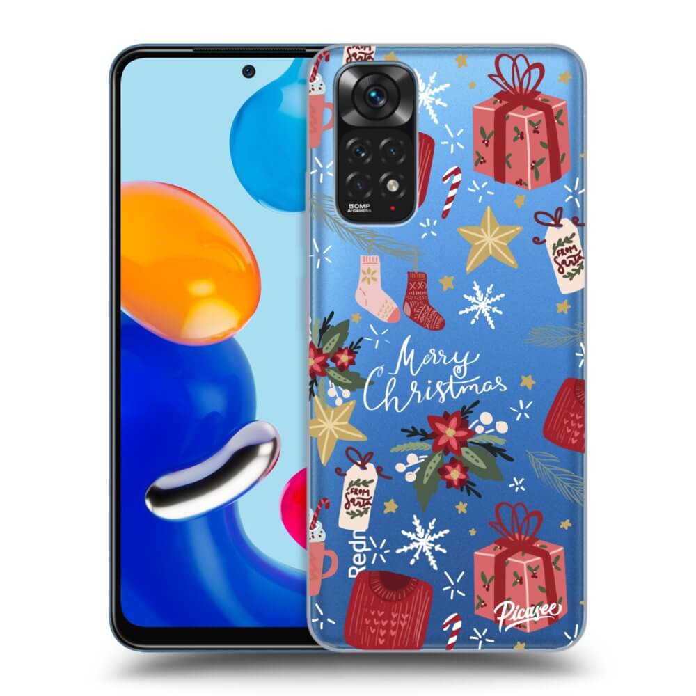 Xiaomi Redmi Note 11S 4G Hülle - Transparentes Silikon - Christmas