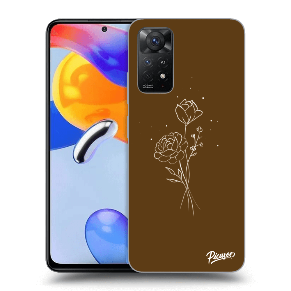 ULTIMATE CASE Für Xiaomi Redmi Note 11 Pro 5G - Brown Flowers