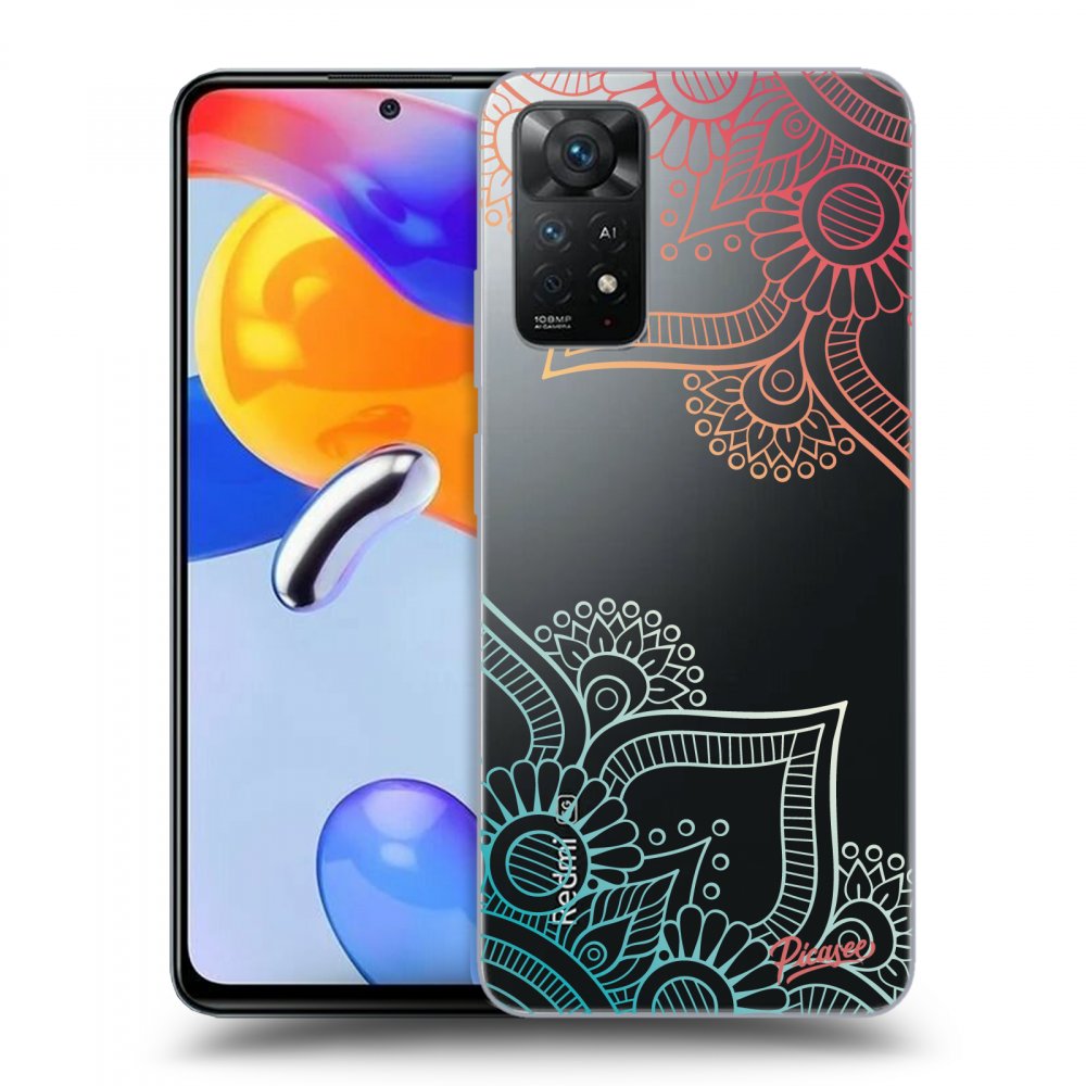 Xiaomi Redmi Note 11 Pro 5G Hülle - Transparentes Silikon - Blumenmuster