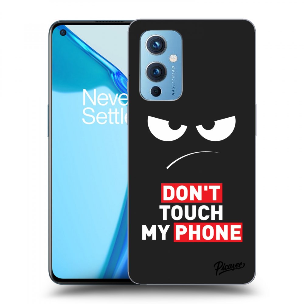 OnePlus 9 Hülle - Schwarzes Silikon - Angry Eyes - Transparent