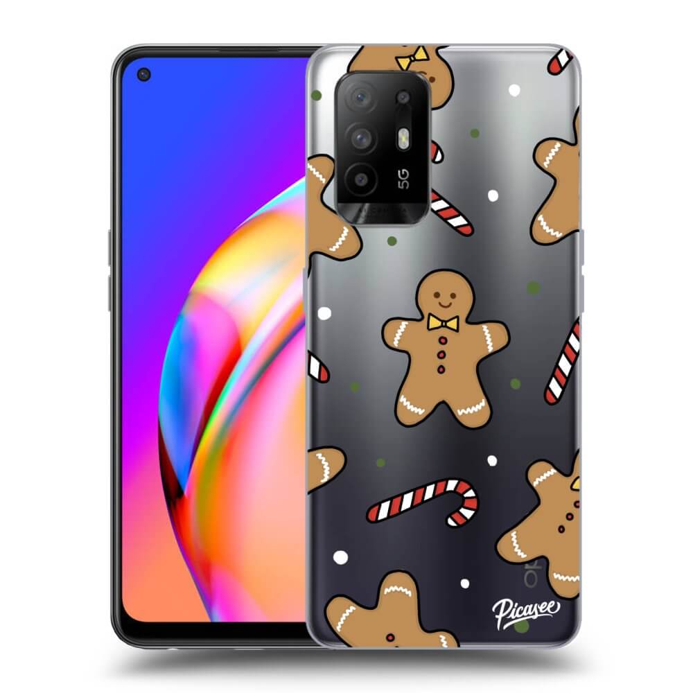 OPPO A94 5G Hülle - Transparentes Silikon - Gingerbread