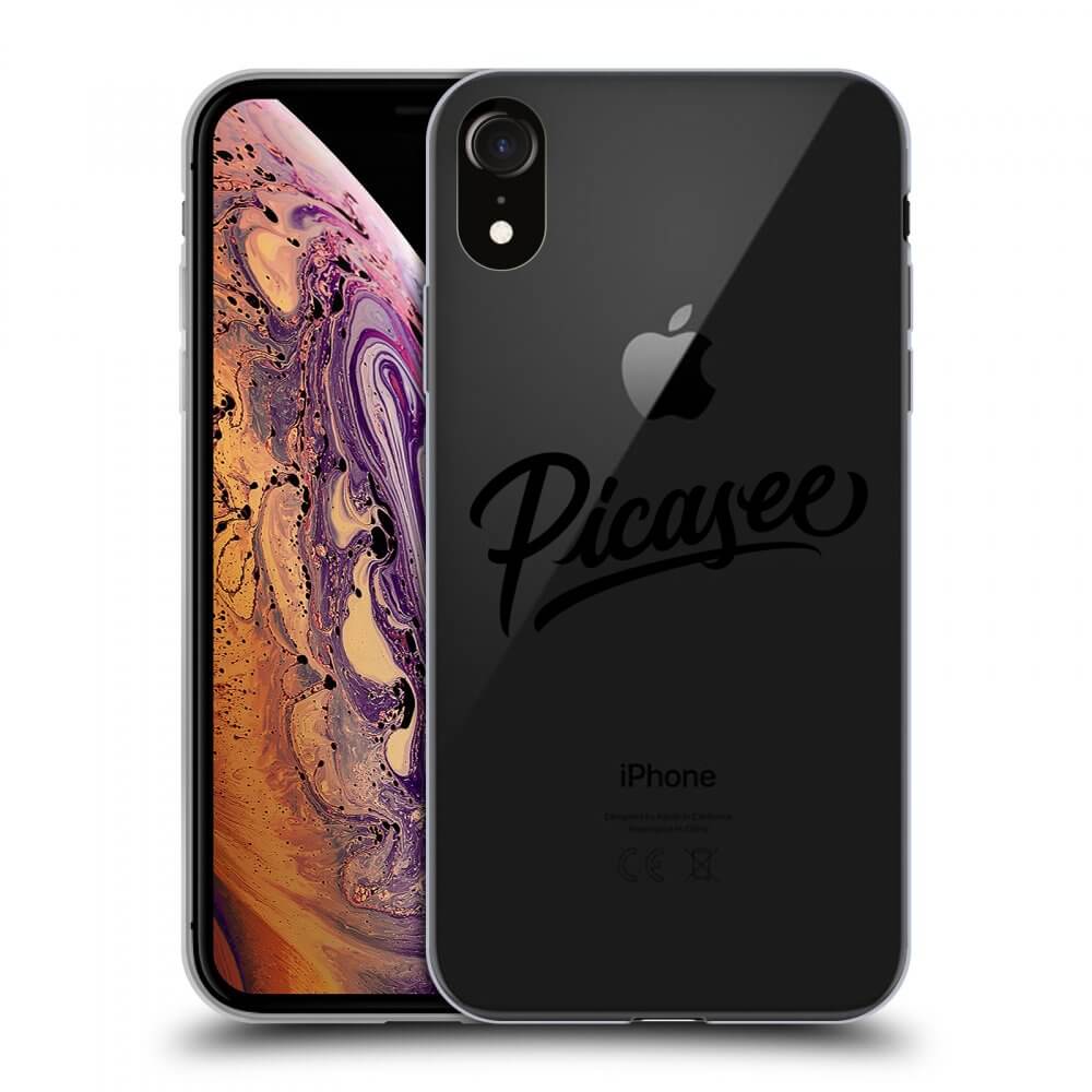 Apple IPhone XR Hülle - Transparentes Silikon - Picasee - Black