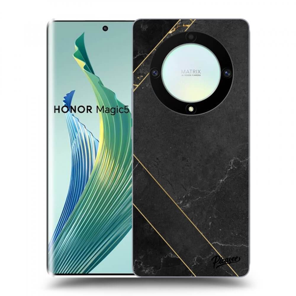 Honor Magic5 Lite 5G Hülle - Schwarzes Silikon - Black Tile