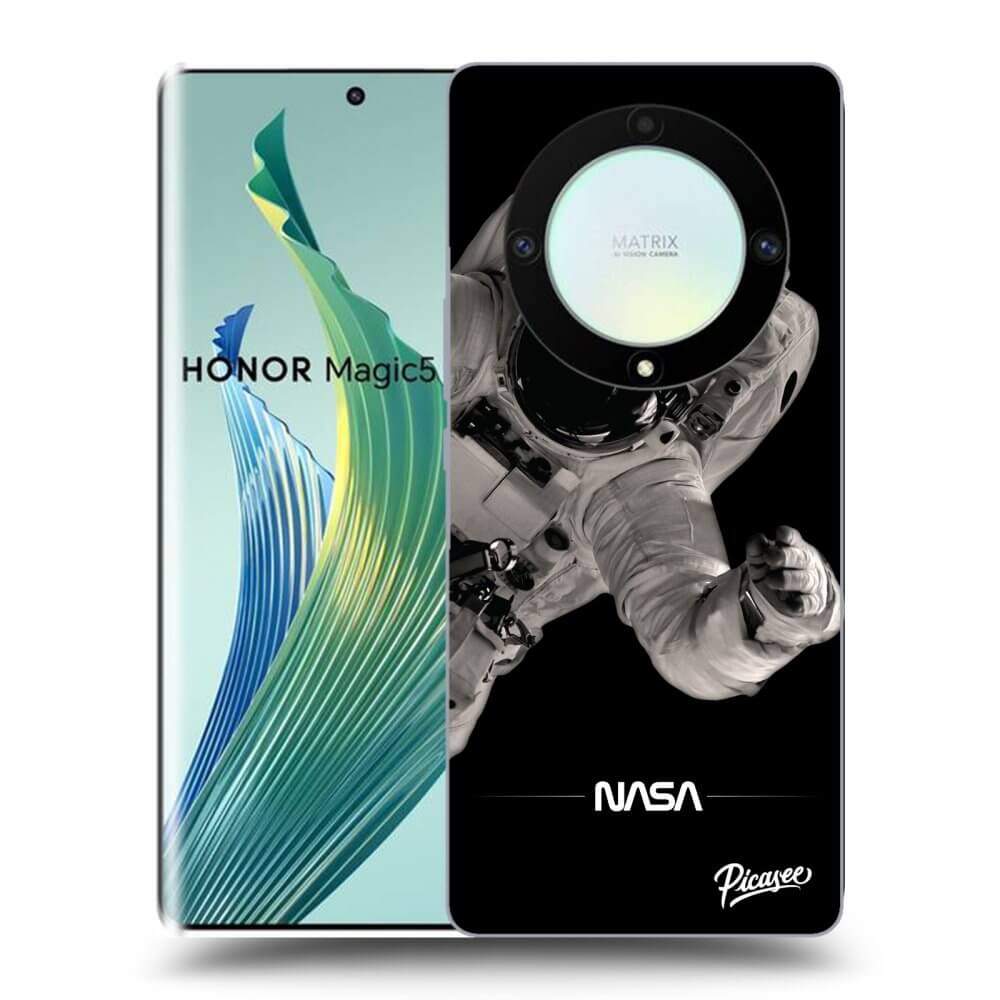 Honor Magic5 Lite 5G Hülle - Schwarzes Silikon - Astronaut Big