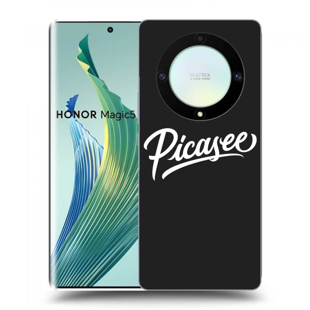 Honor Magic5 Lite 5G Hülle - Schwarzes Silikon - Picasee - White