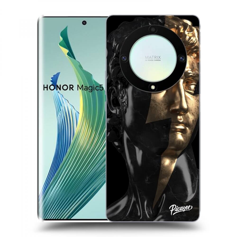 Honor Magic5 Lite 5G Hülle - Schwarzes Silikon - Wildfire - Black