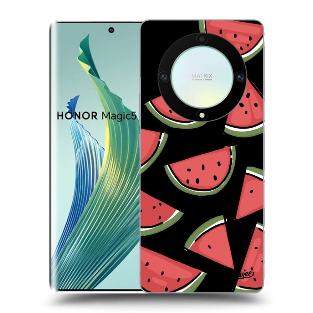 Honor Magic5 Lite 5G Hülle - Schwarzes Silikon - Melone