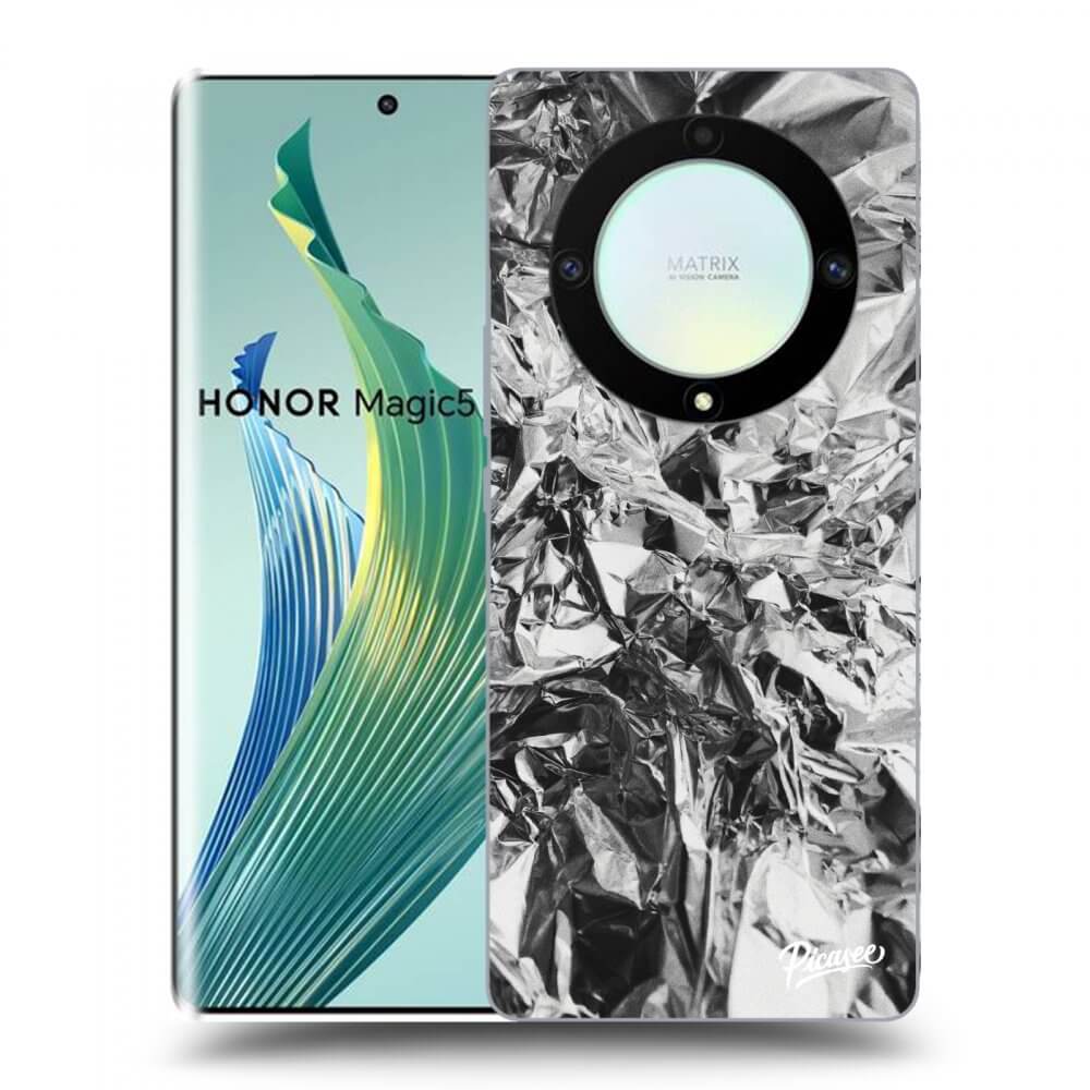 Honor Magic5 Lite 5G Hülle - Schwarzes Silikon - Chrome