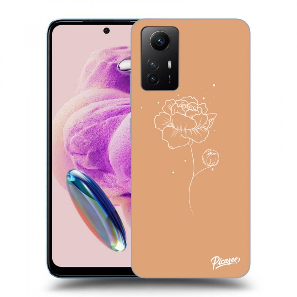 Xiaomi Redmi Note 12S Hülle - Schwarzes Silikon - Peonies