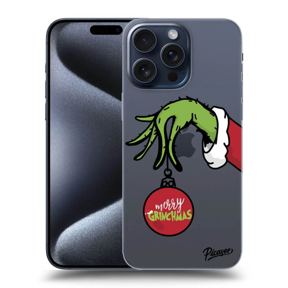 Apple IPhone 15 Pro Max Hülle - Transparentes Silikon - Grinch