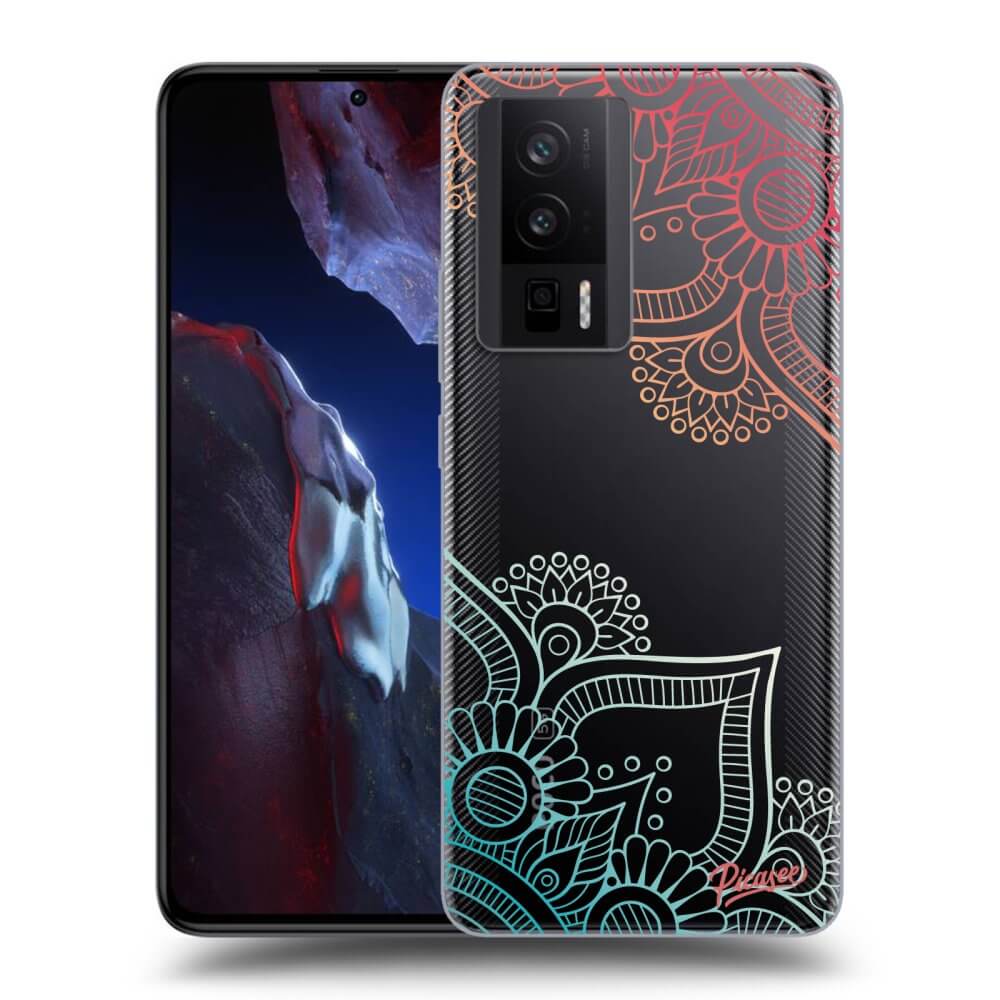 Xiaomi Poco F5 Pro 5G Hülle - Transparentes Silikon - Blumenmuster