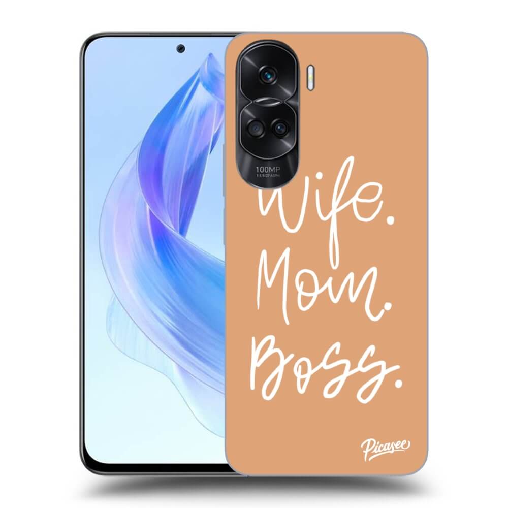 Honor 90 Lite 5G Hülle - Schwarzes Silikon - Boss Mama