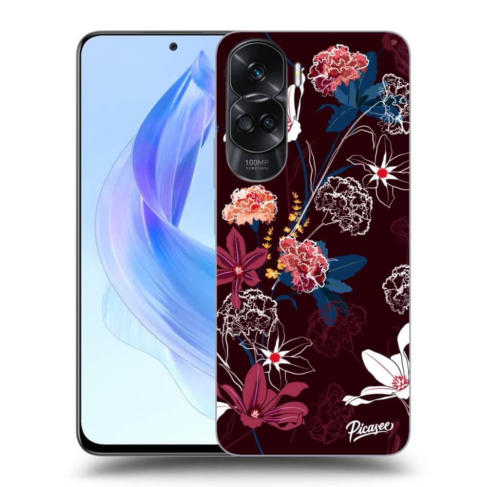 Honor 90 Lite 5G Hülle - Schwarzes Silikon - Dark Meadow