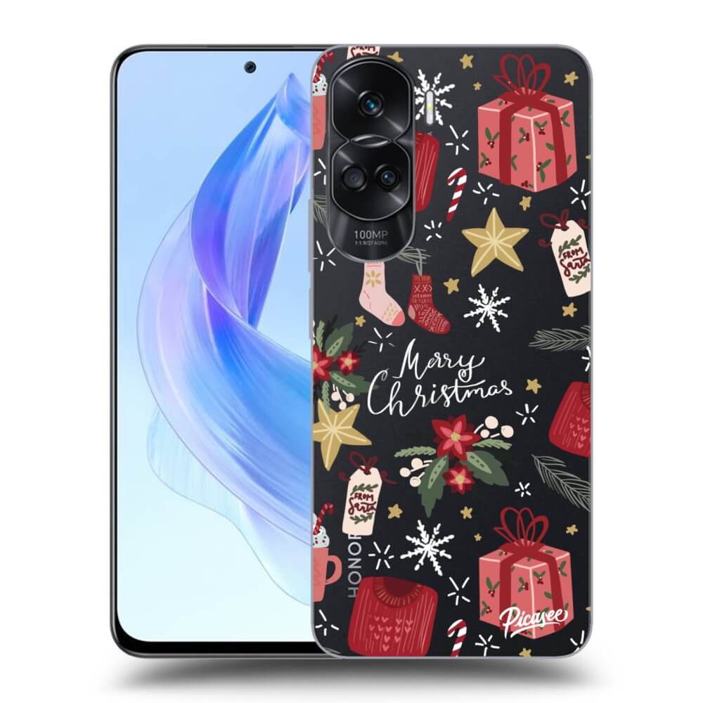 Honor 90 Lite 5G Hülle - Transparentes Silikon - Christmas