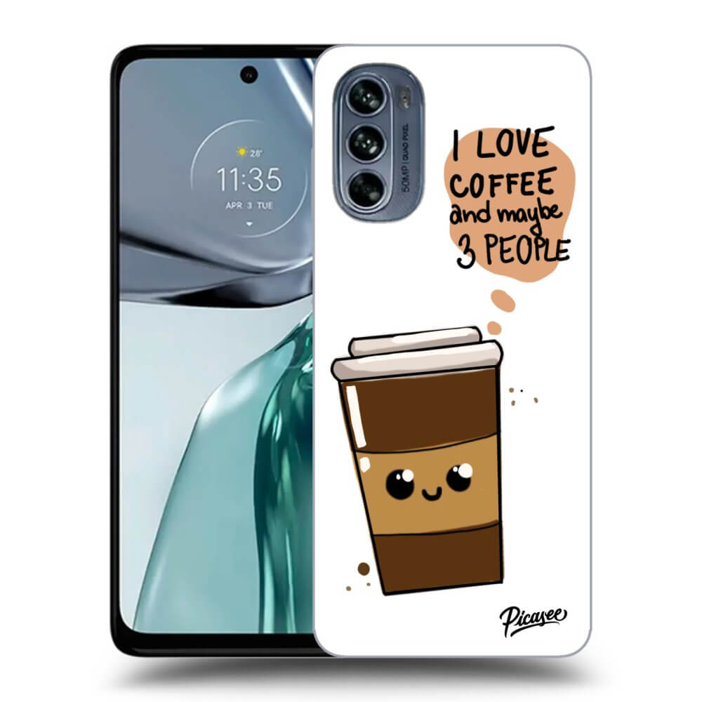 Motorola Moto G62 Hülle - Schwarzes Silikon - Cute Coffee