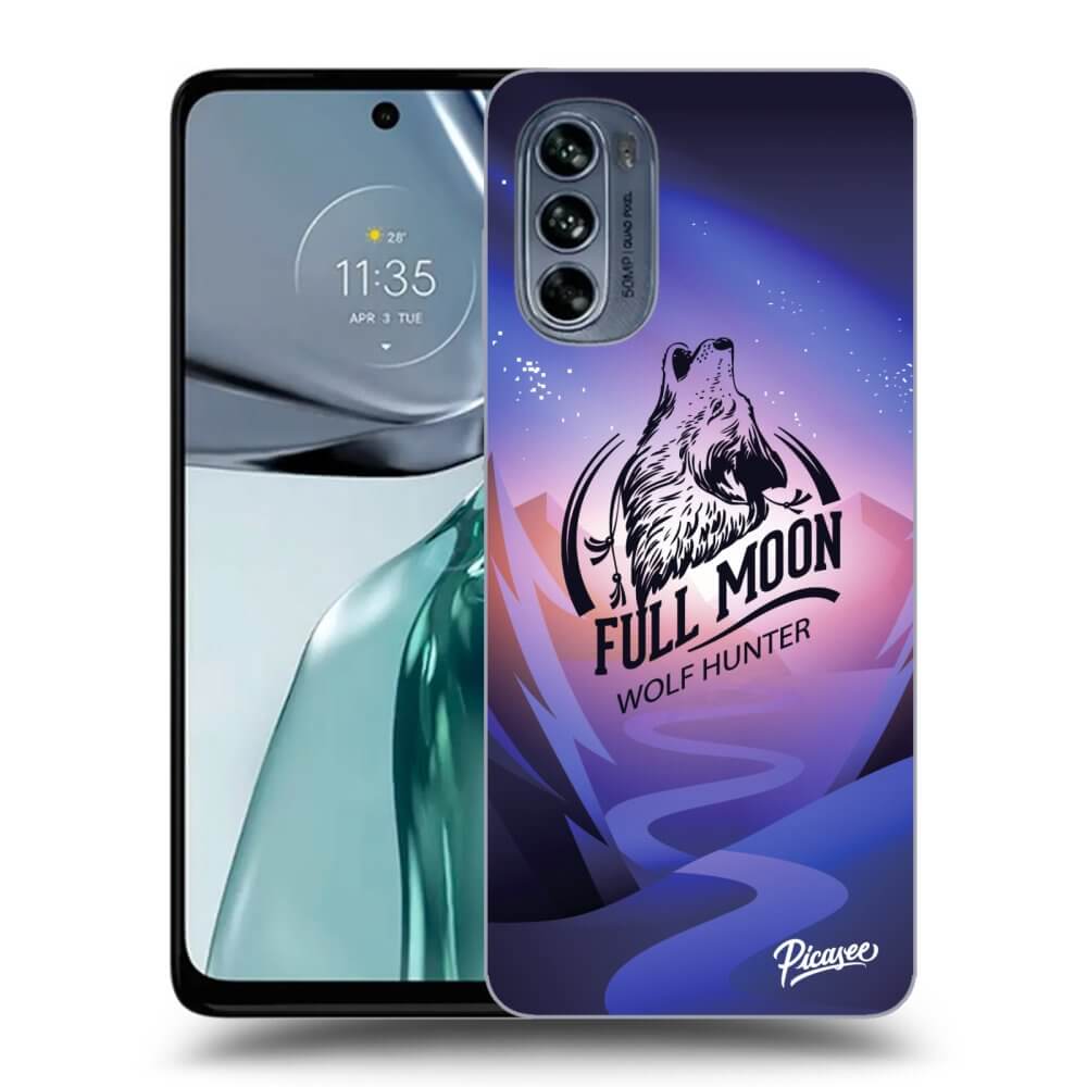 Motorola Moto G62 Hülle - Schwarzes Silikon - Wolf