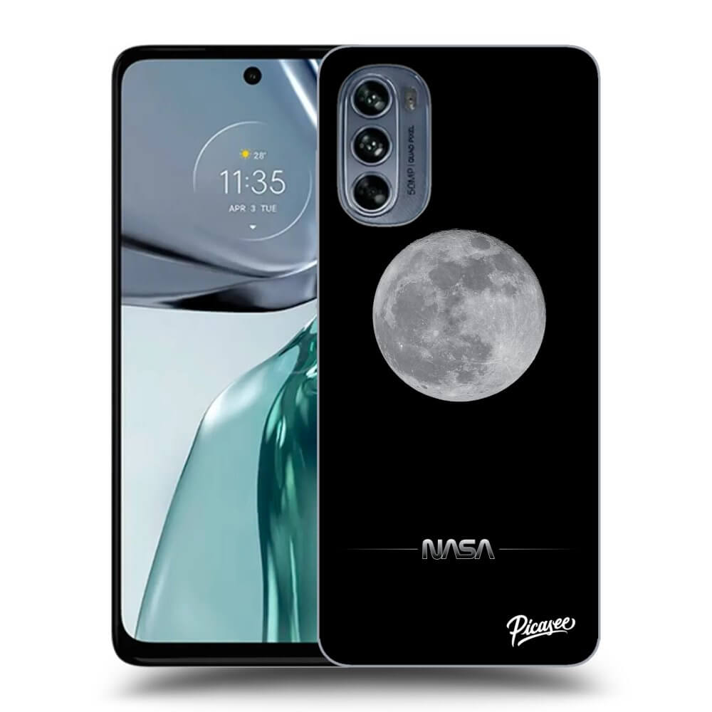 Motorola Moto G62 Hülle - Transparentes Silikon - Moon Minimal