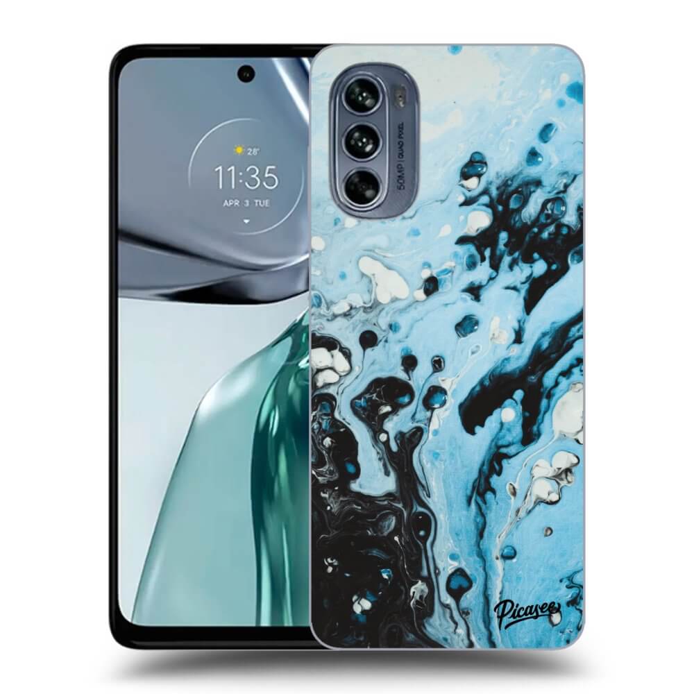 Motorola Moto G62 Hülle - Transparentes Silikon - Organic Blue