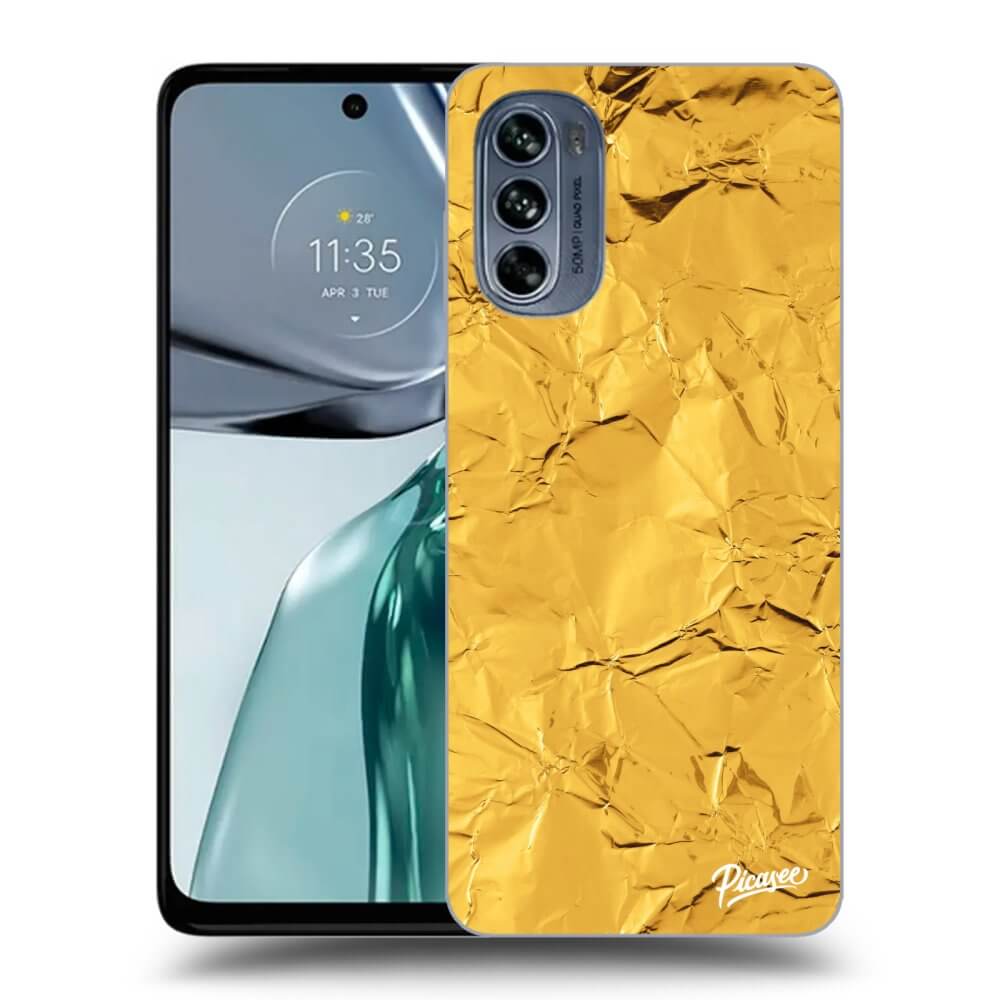 Motorola Moto G62 Hülle - Transparentes Silikon - Gold