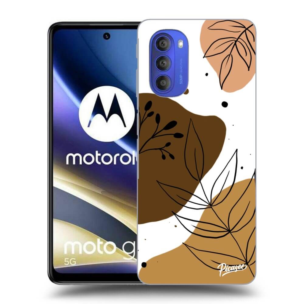 Motorola Moto G51 Hülle - Schwarzes Silikon - Boho Style