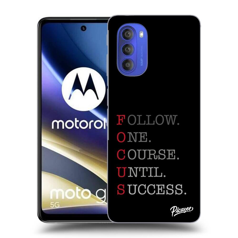 Motorola Moto G51 Hülle - Schwarzes Silikon - Focus