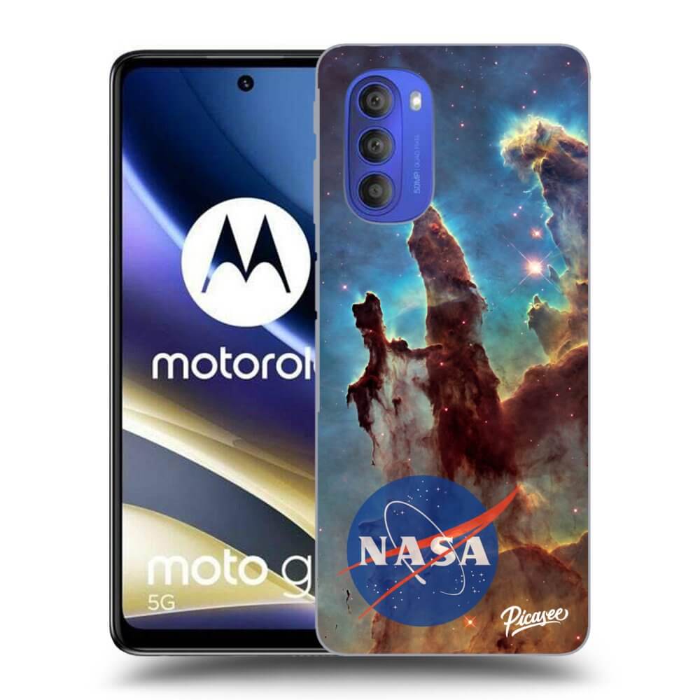 Motorola Moto G51 Hülle - Schwarzes Silikon - Eagle Nebula