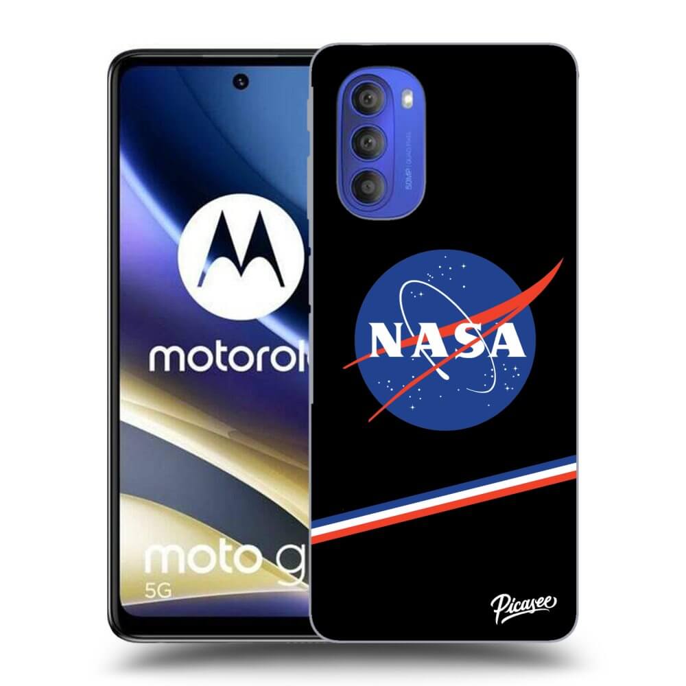 Motorola Moto G51 Hülle - Schwarzes Silikon - NASA Original