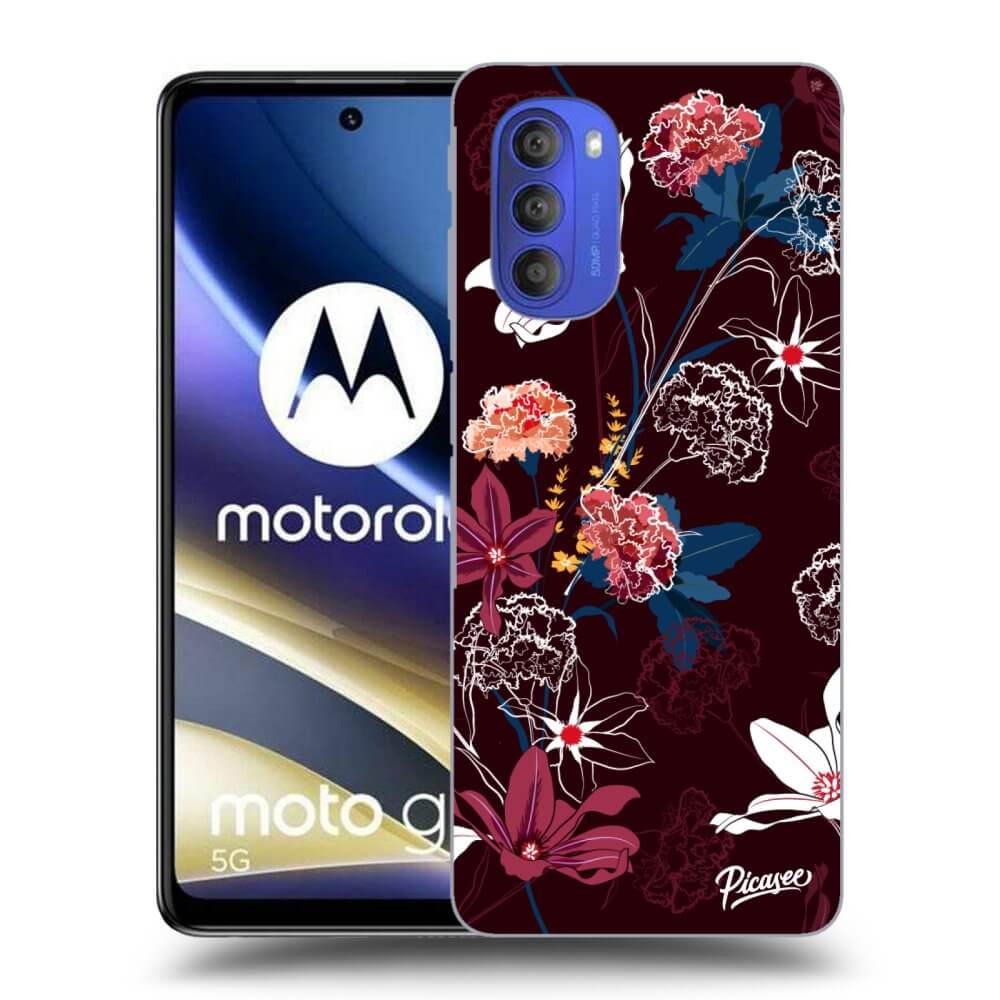 Motorola Moto G51 Hülle - Schwarzes Silikon - Dark Meadow