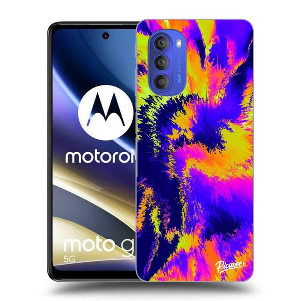 Motorola Moto G51 Hülle - Schwarzes Silikon - Burn