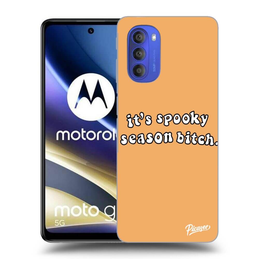 Motorola Moto G51 Hülle - Schwarzes Silikon - Spooky Season