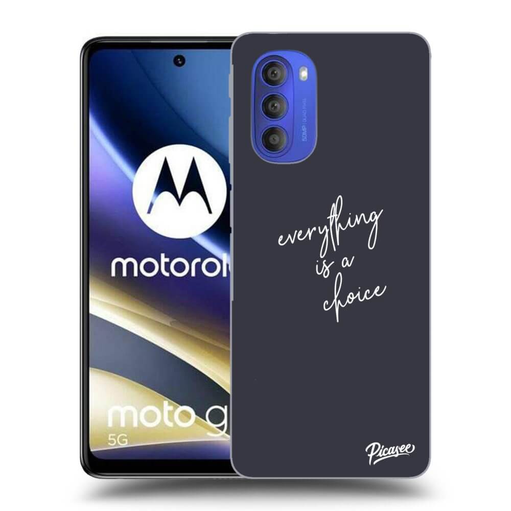 Motorola Moto G51 Hülle - Schwarzes Silikon - Everything Is A Choice