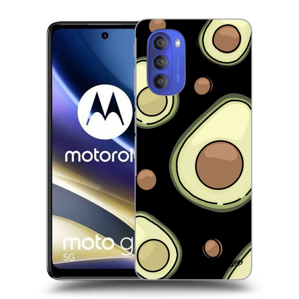 Motorola Moto G51 Hülle - Schwarzes Silikon - Avocado