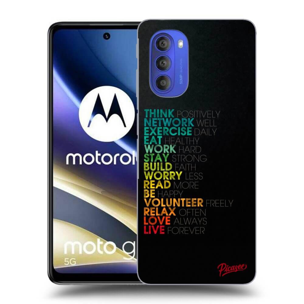 Motorola Moto G51 Hülle - Schwarzes Silikon - Motto Life