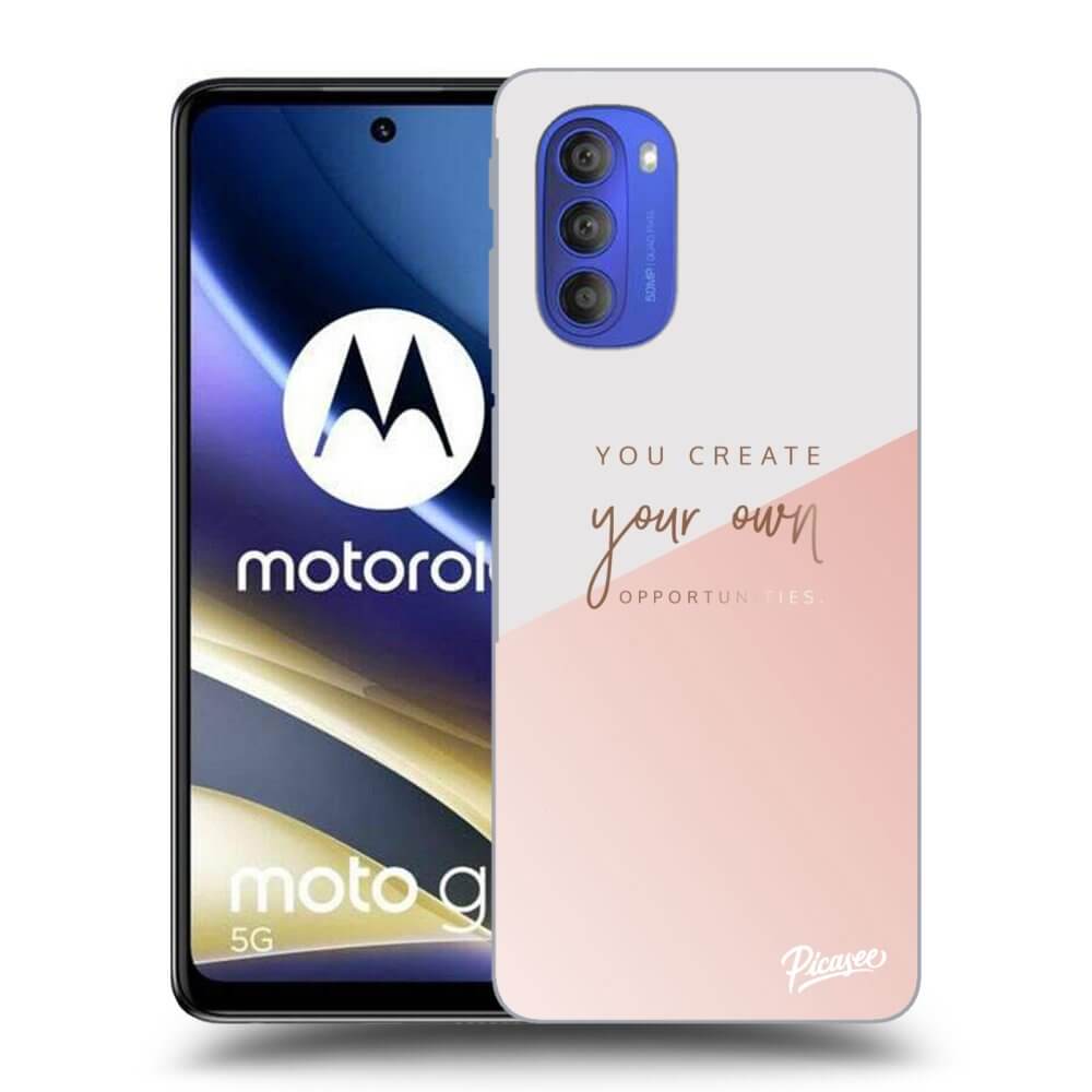 Motorola Moto G51 Hülle - Schwarzes Silikon - You Create Your Own Opportunities