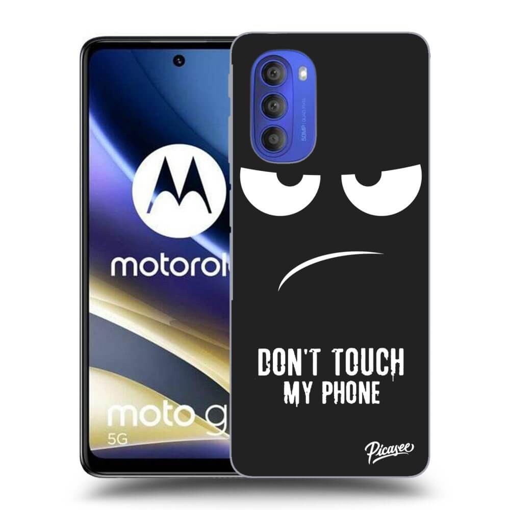 Motorola Moto G51 Hülle - Schwarzes Silikon - Don't Touch My Phone